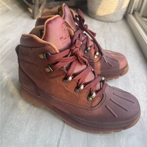 Timberland Burgundy Brown Leather Boots